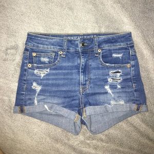 American Eagle ripped jean shorts